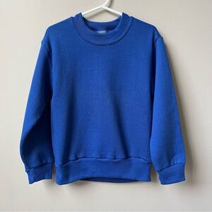 Vintage Jerzees Blank Sweatshirt Boy's Size XS 4-5 New NWT USA Made‎ Blue Crew